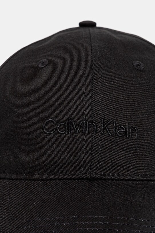 Calvin Klein czapka z daszkiem bawełniana LV04D5003G czarny AW25