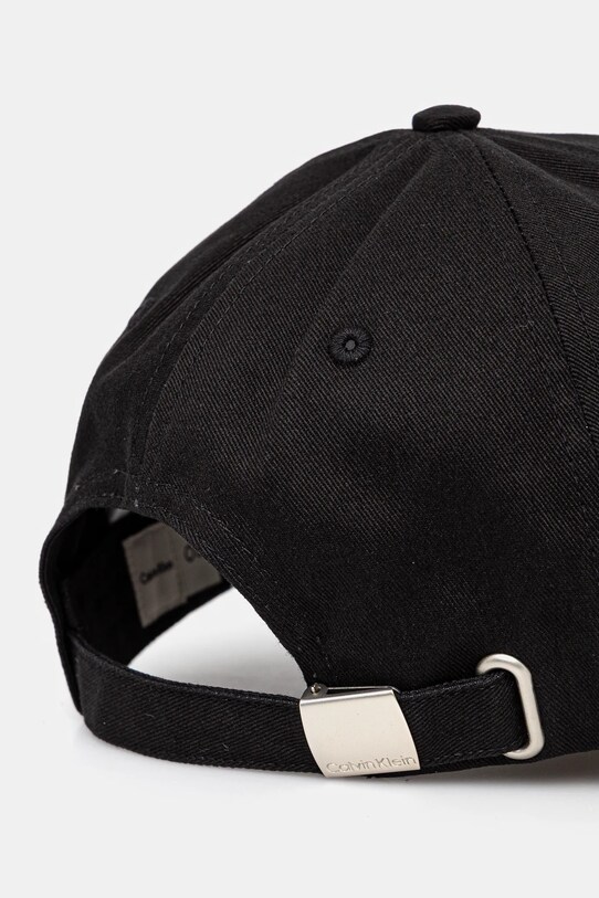 Akcesoria Calvin Klein czapka z daszkiem bawełniana LV04D5003G czarny