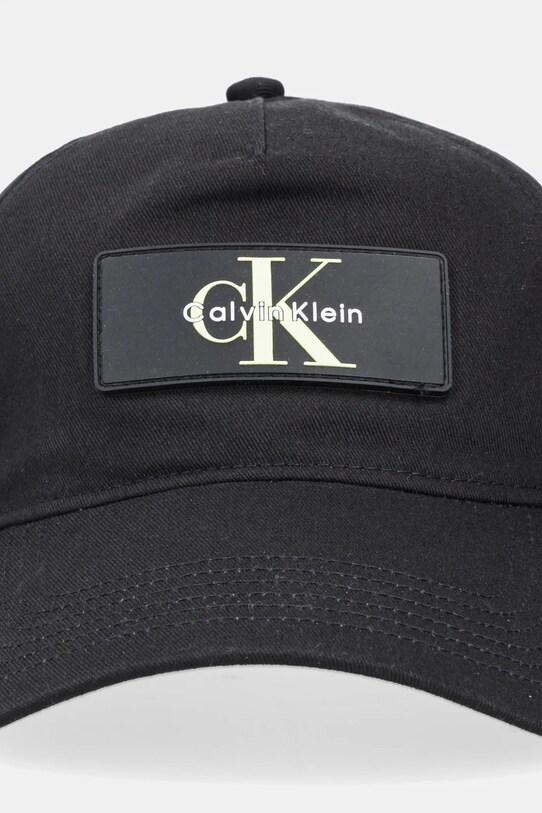 Бавовняна бейсболка Calvin Klein LV04D5042G чорний AW25