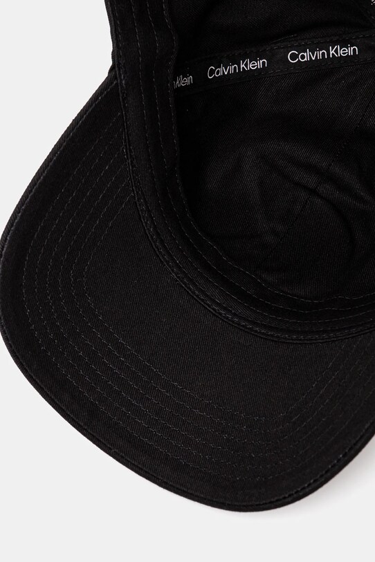 Bombažna bejzbolska kapa Calvin Klein črna LV04D5043G