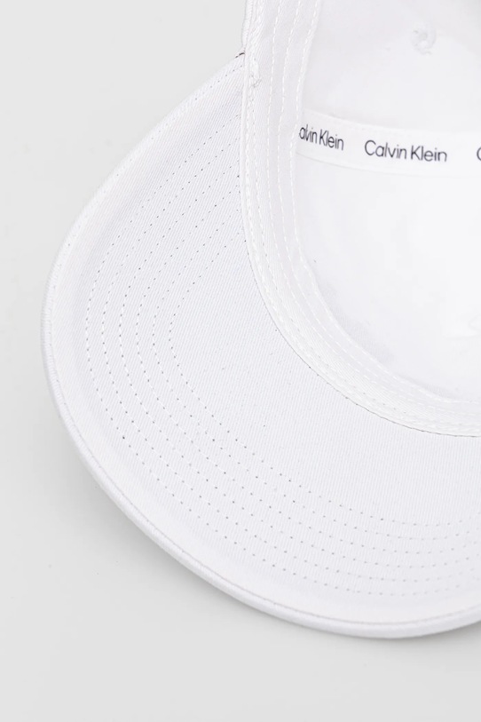 Calvin Klein czapka z daszkiem bawełniana biały LV04G5061G