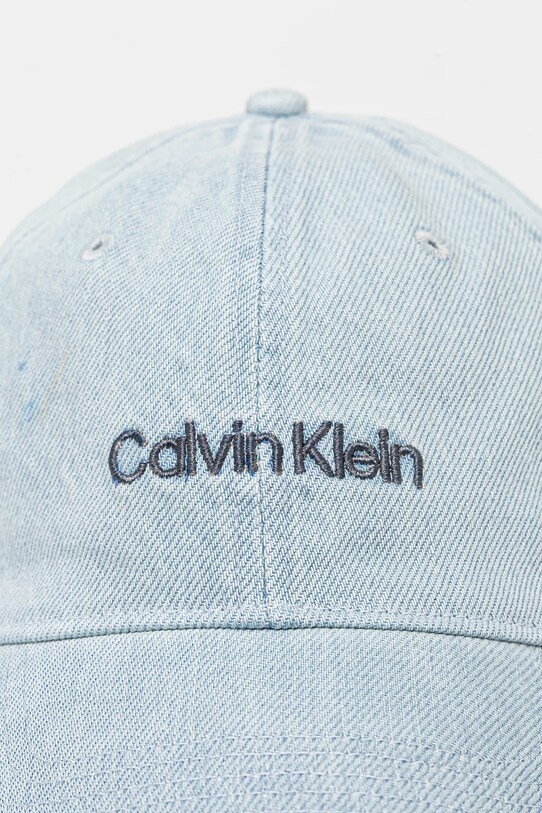 Calvin Klein czapka z daszkiem bawełniana LV04G5068G niebieski AW25
