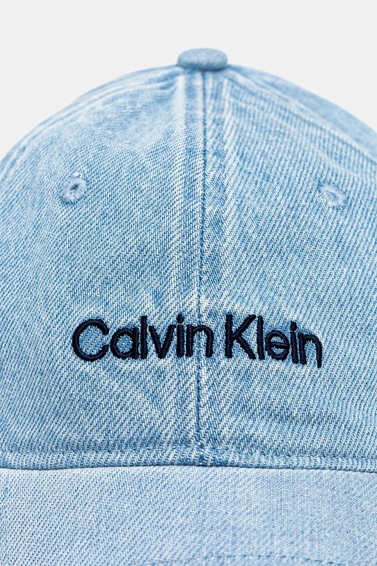 Calvin Klein czapka z daszkiem bawełniana LV04G5068G niebieski AW25
