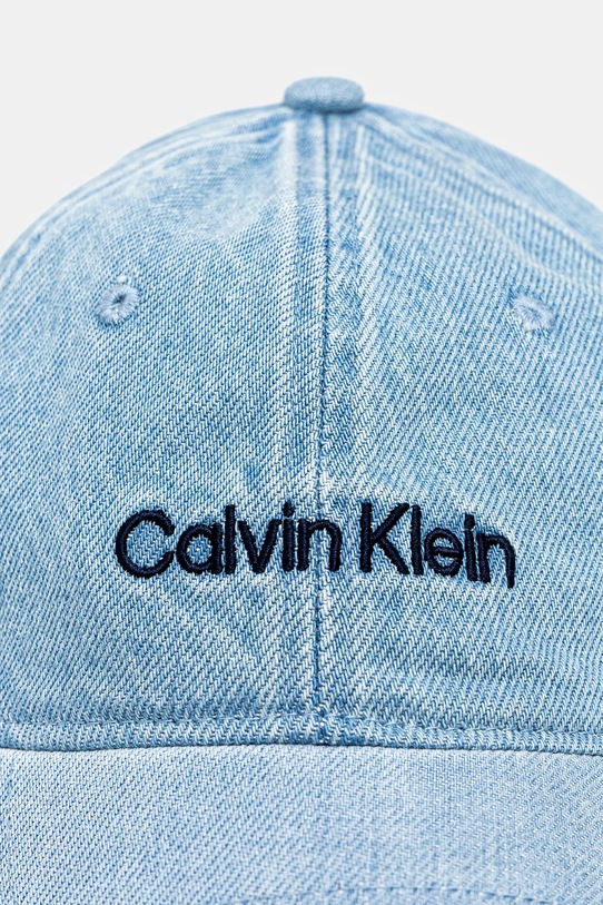 Βαμβακερό καπέλο του μπέιζμπολ Calvin Klein LV04G5068G μπλε AW25