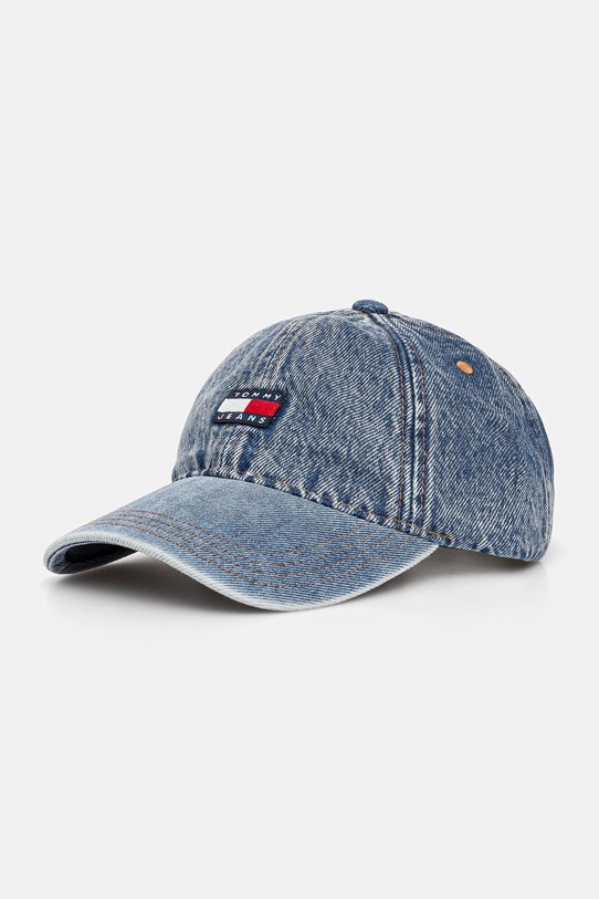 Jeans baseball kapa Tommy Jeans Bombaž modra AM0AM13424
