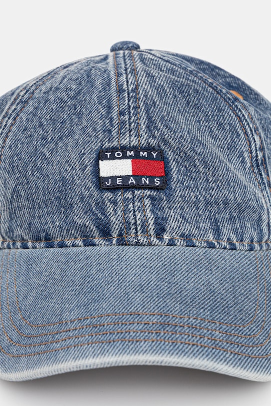 Tommy Jeans czapka z daszkiem jeansowa AM0AM13424 niebieski AW25