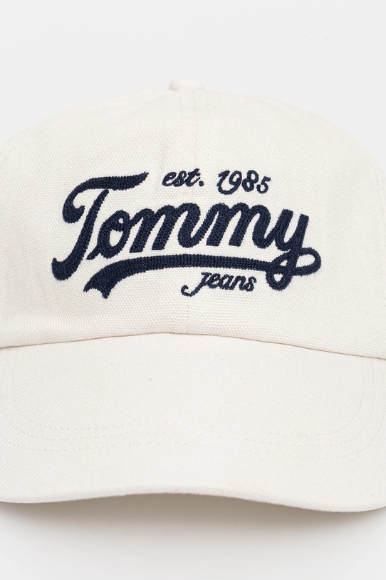 Бавовняна бейсболка Tommy Jeans AM0AM13550 білий AW25
