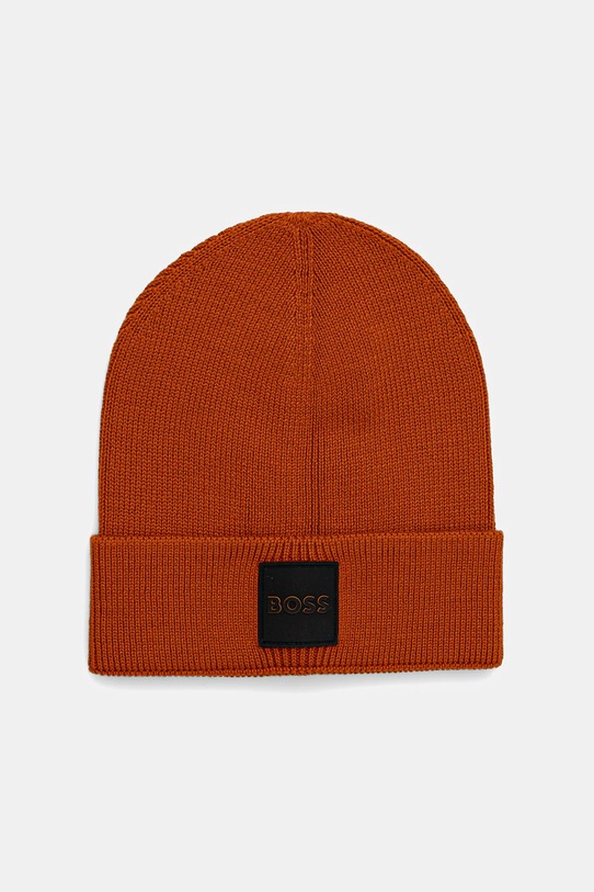 BOSS Orange czapka z wełną pozostałe pomarańczowy 50546155