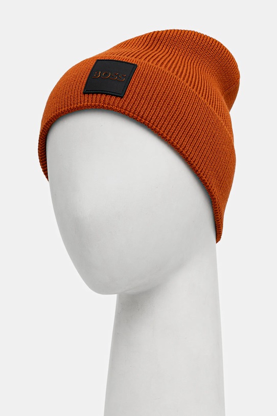 BOSS Orange czapka z wełną 50546155 pomarańczowy AW25