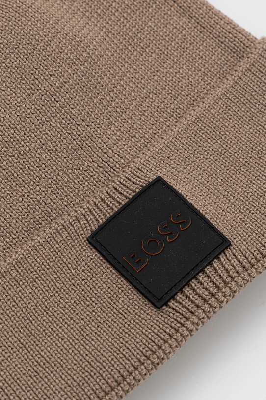 Akcesoria BOSS Orange czapka z wełną 50546155 brązowy