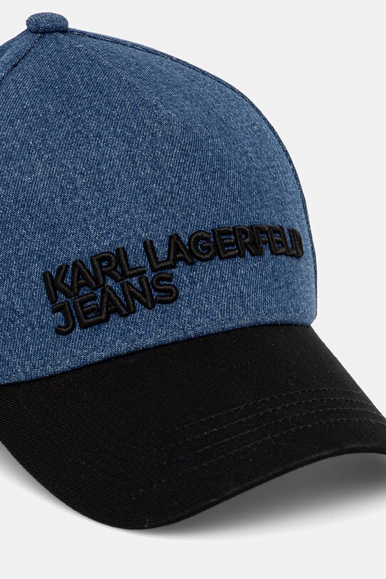 Bombažna bejzbolska kapa Karl Lagerfeld Jeans A3M33098 modra AW25
