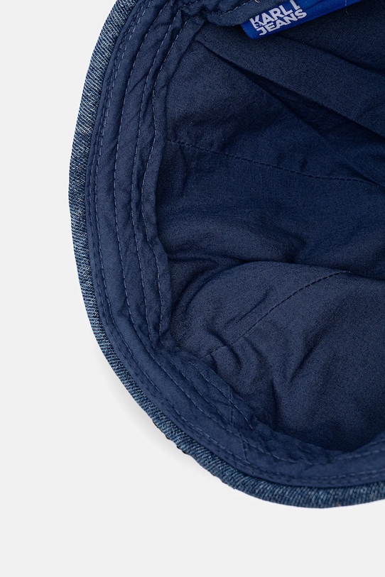 Karl Lagerfeld Jeans czapka bawełniana dziecięca niebieski A3M33108
