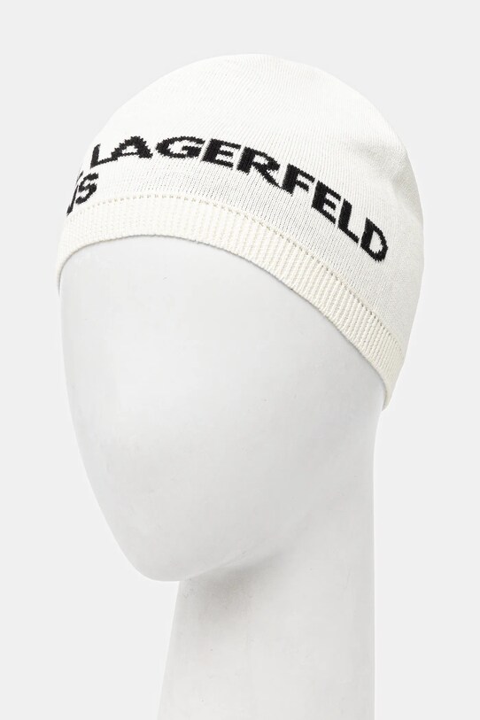 Бавовняна шапка Karl Lagerfeld Jeans A3M33113 бежевий AW25