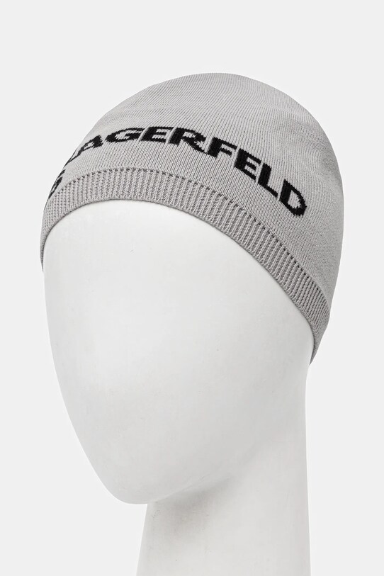 Karl Lagerfeld Jeans căciulă din bumbac A3M33113 gri AW25