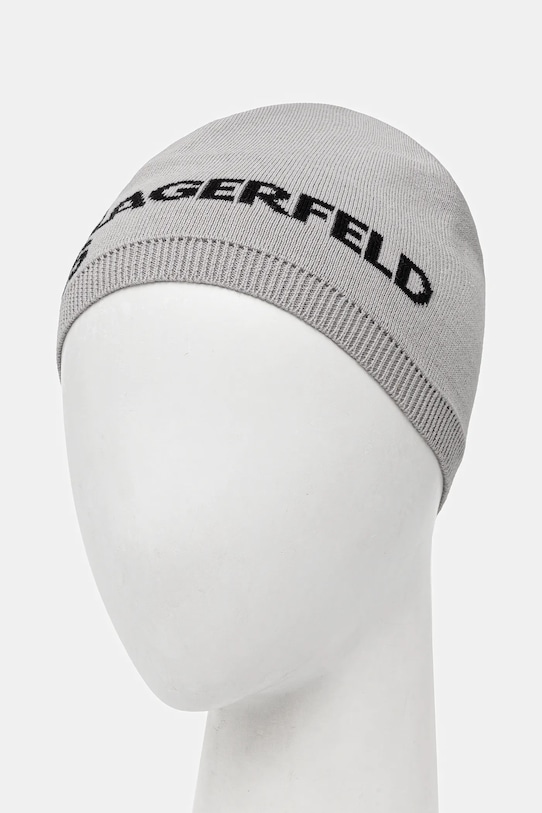 Karl Lagerfeld Jeans căciulă din bumbac A3M33113 gri AW25