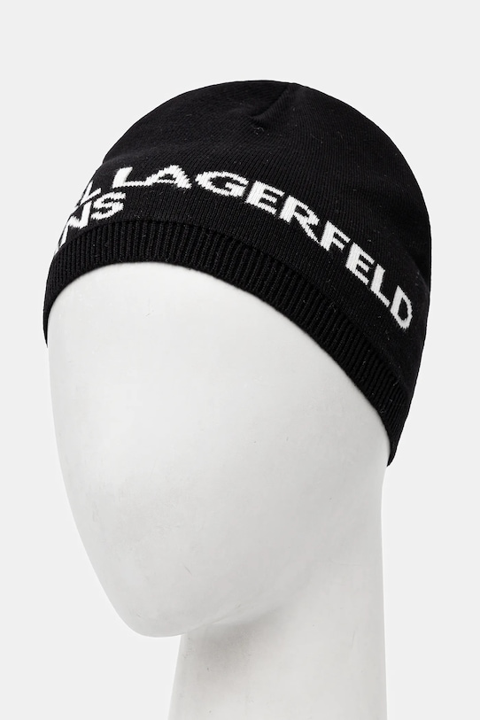 Karl Lagerfeld Jeans czapka bawełniana A3M33113 czarny AW25