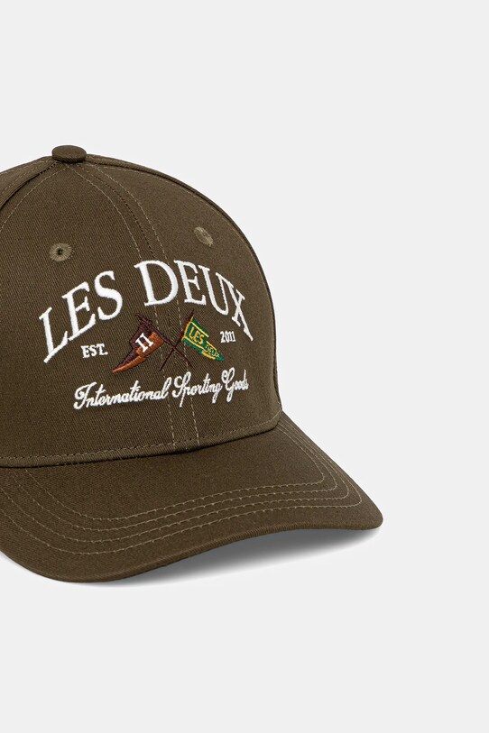 Les Deux șapcă de baseball din bumbac 1000271 verde AW25