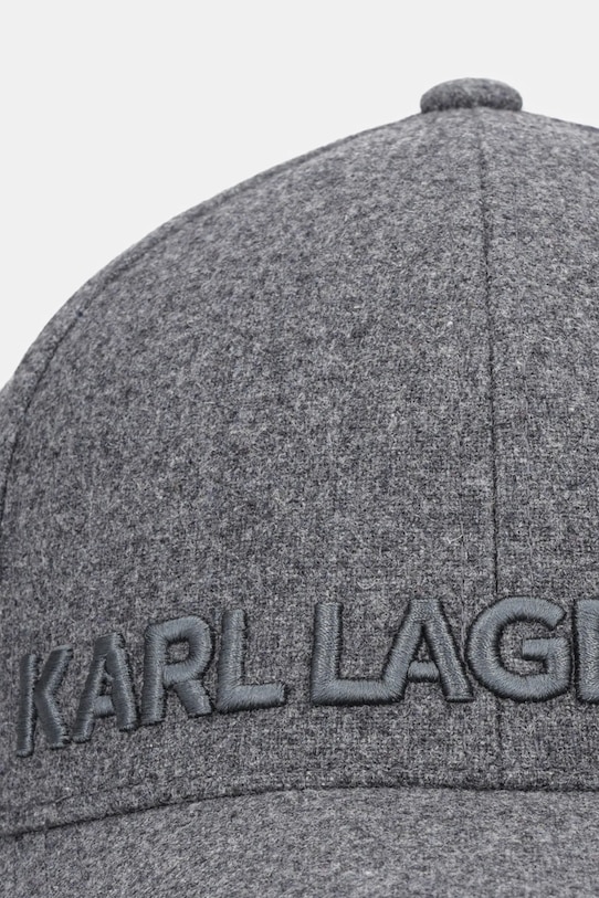 Karl Lagerfeld czapka z daszkiem z wełną 554129.805614 szary AW25