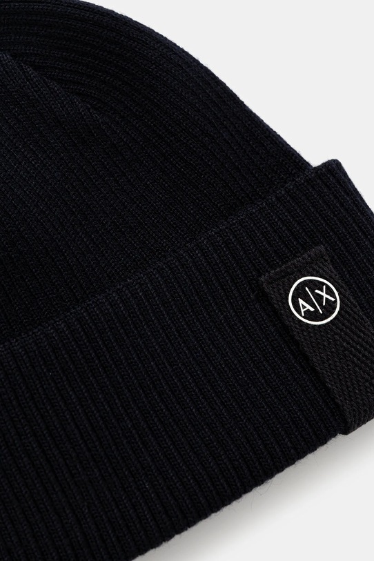Akcesoria Armani Exchange czapka z domieszką wełny XM001532.AF10348 czarny