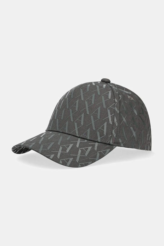 Armani Exchange czapka z daszkiem bawełniana nadruk zielony 954229.CC813