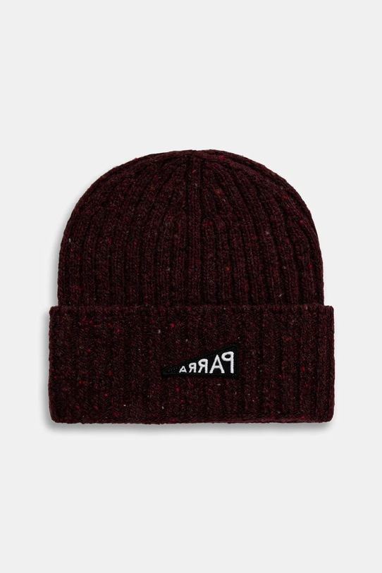 by Parra czapka z dodatkiem wełny Reversed flag gruba bordowy 54475