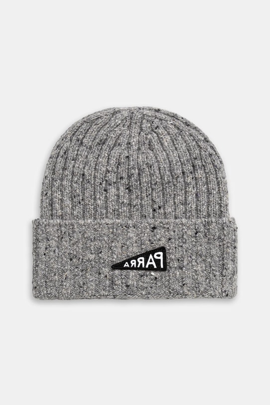 Čepice s příměsí vlny by Parra Reversed flag nášivka šedá 54477