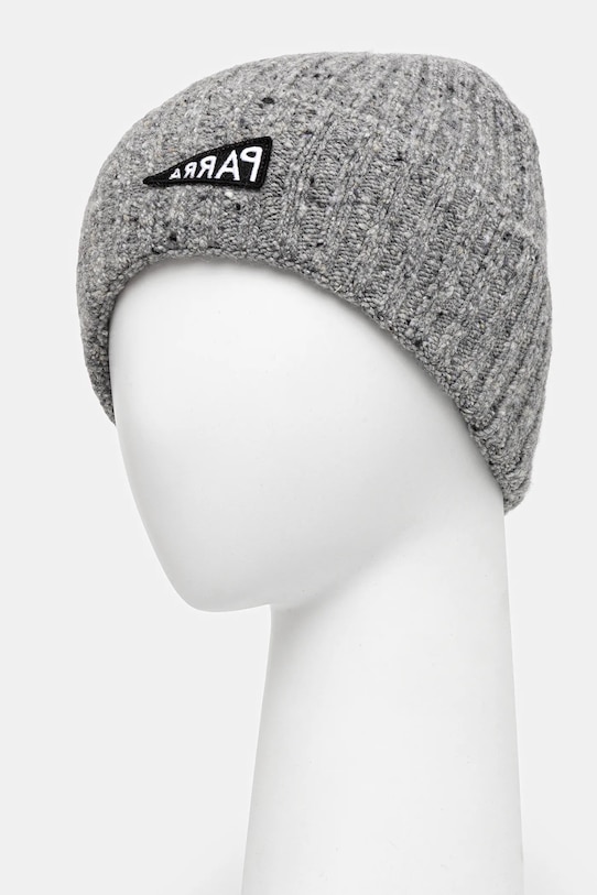 Čepice s příměsí vlny by Parra Reversed flag 54477 šedá AW25