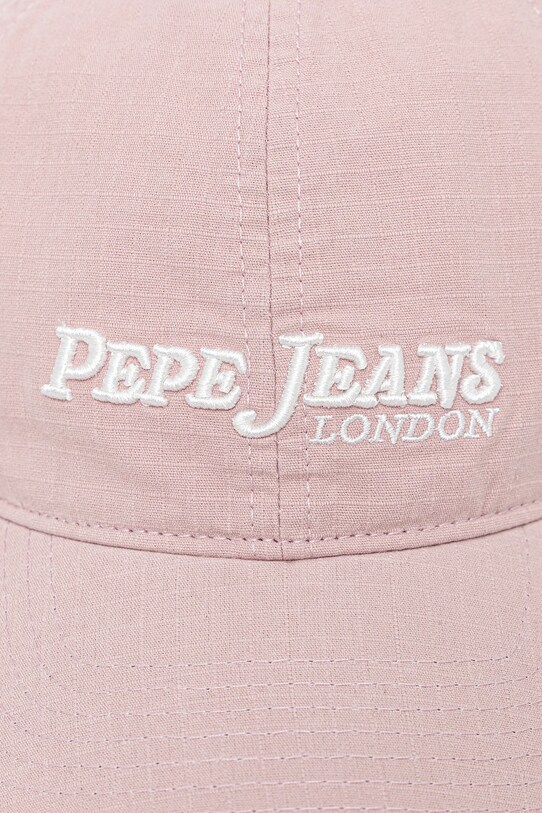 Pepe Jeans șapcă de baseball din bumbac PM040571 roz AW25