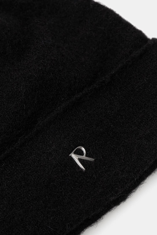 Akcesoria Represent czapka z dodatkiem wełny Textured Knit Beanie MLM100391 czarny