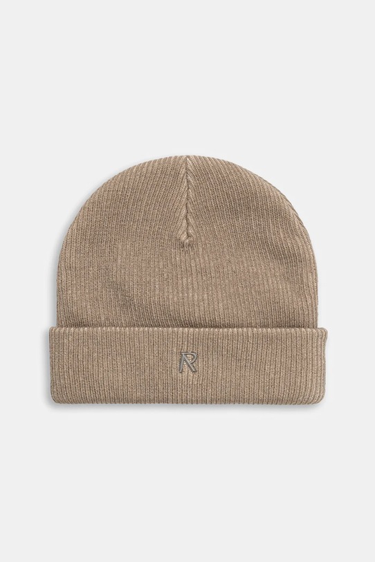 Represent czapka Rib Knit Beanie pozostałe beżowy MLM100354