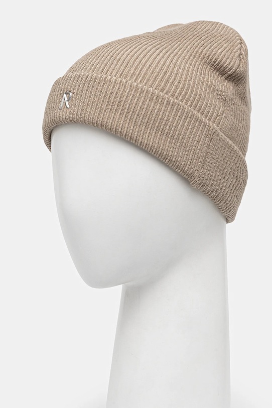 Represent czapka Rib Knit Beanie MLM100354 beżowy AW25