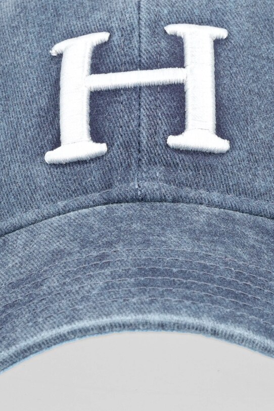 Hackett London czapka z daszkiem jeansowa HM042654 granatowy AW25