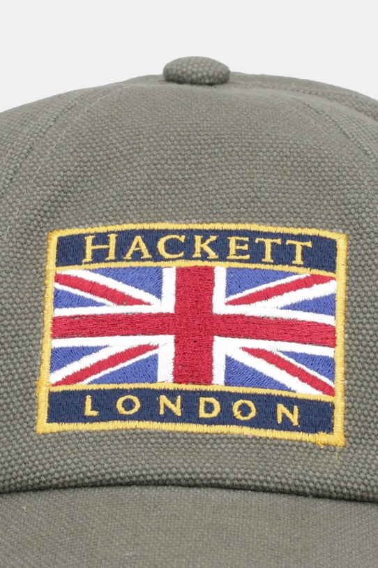 Hackett London czapka z daszkiem bawełniana HM0400044 zielony AW25