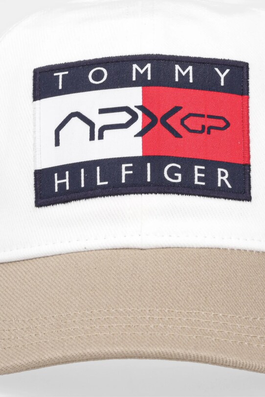 Памучна шапка с козирка Tommy Hilfiger x F1 THE MOVIE AM0AM13966 бял AW25