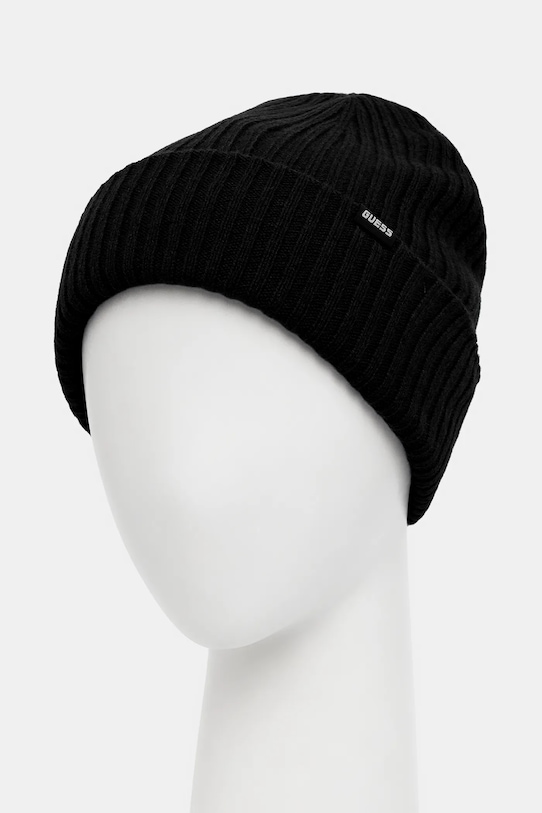 Guess czapka z dodatkiem wełny LUCIO Z5YZ02.Z3P50 czarny NC25