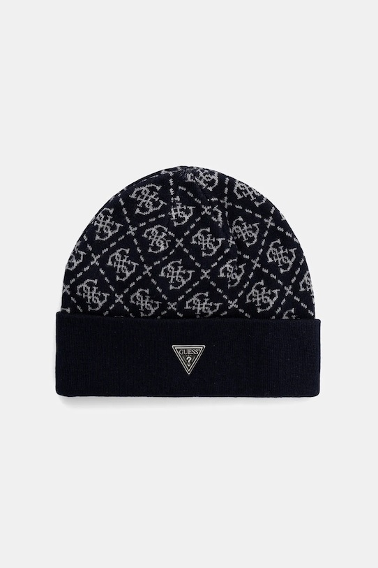 Guess czapka z domieszką wełny 4G z domieszką wełny granatowy M5BZ18.Z0442