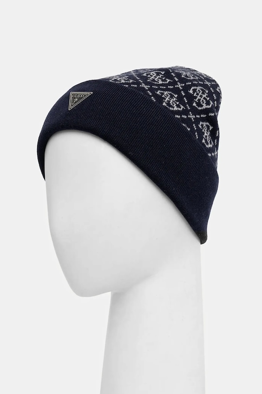 Akcesoria Guess czapka z domieszką wełny 4G M5BZ18.Z0442 granatowy