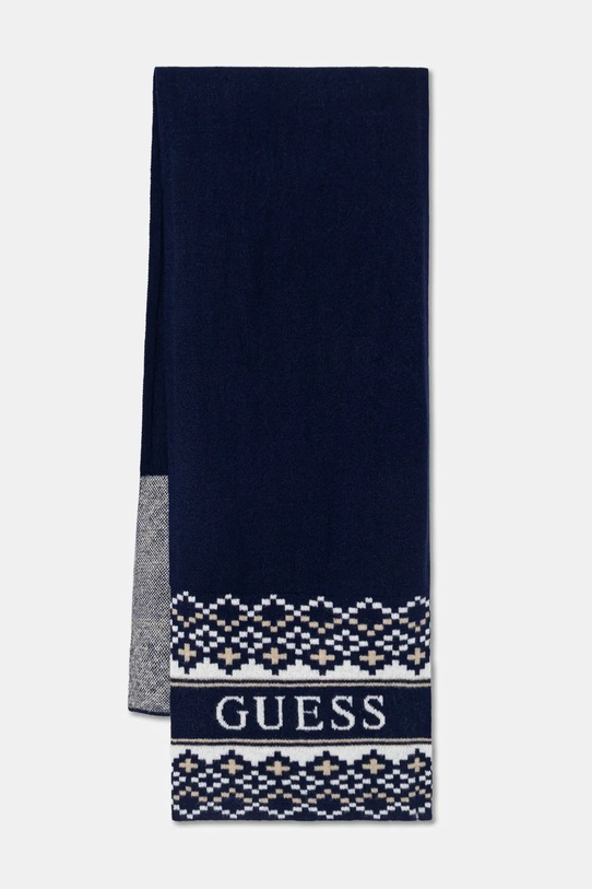 Guess czapka i szalik z dodatkiem wełny M5BZ44.Z4142 granatowy AW25