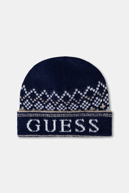 Akcesoria Guess czapka i szalik z dodatkiem wełny M5BZ44.Z4142 granatowy