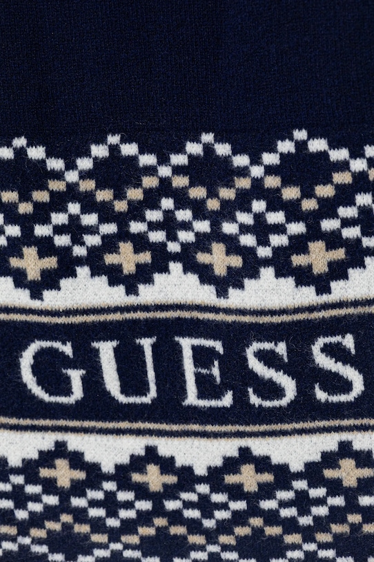 Guess czapka i szalik z dodatkiem wełny granatowy M5BZ44.Z4142