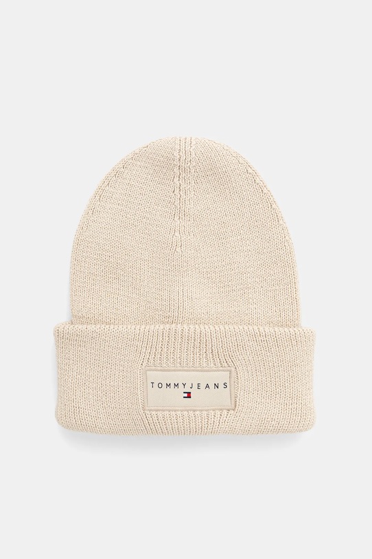 Βαμβακερό καπέλο Tommy Jeans βαμβάκι μπεζ AM0AM13666
