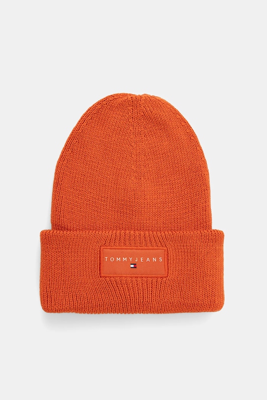 Pamučna kapa Tommy Jeans pamuk narančasta AM0AM13666