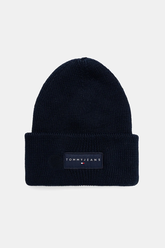 Βαμβακερό Σκούφος Tommy Jeans βαμβάκι σκούρο μπλε AM0AM13666