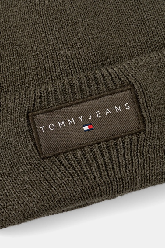 Tommy Jeans czapka bawełniana AM0AM13666 zielony AW25
