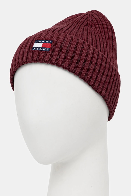 Doplnky Bavlnená čiapka Tommy Jeans AM0AM13669 burgundské