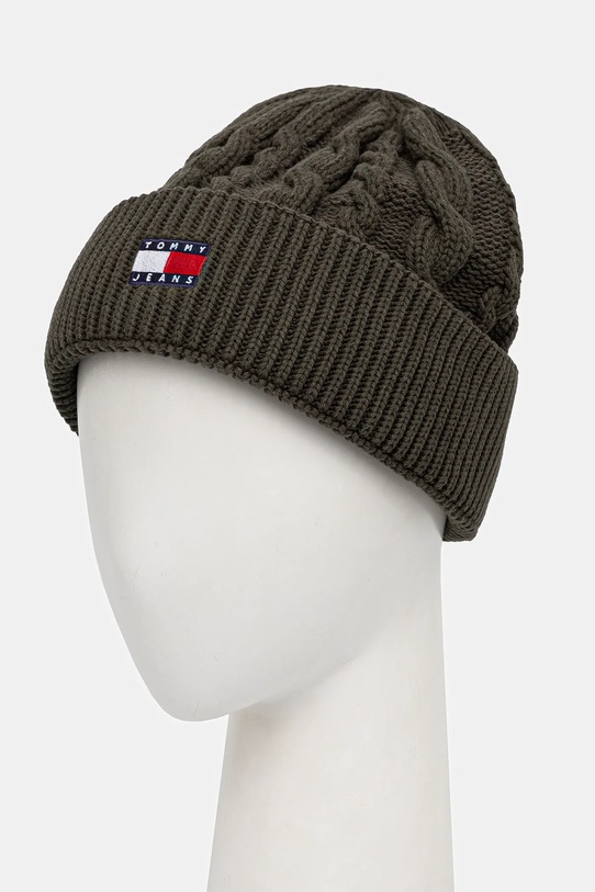Tommy Jeans czapka AM0AM13670 zielony AW25