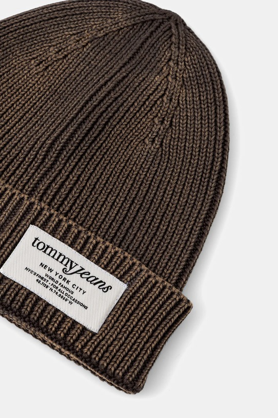Tommy Jeans czapka bawełniana AM0AM13673 brązowy AW25