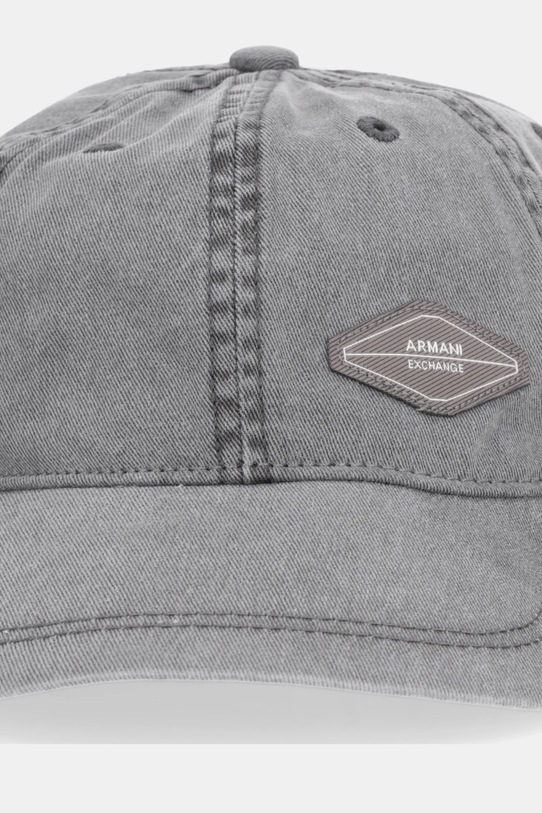 Bavlněná baseballová čepice Armani Exchange XM001521.AF15502 šedá AW25