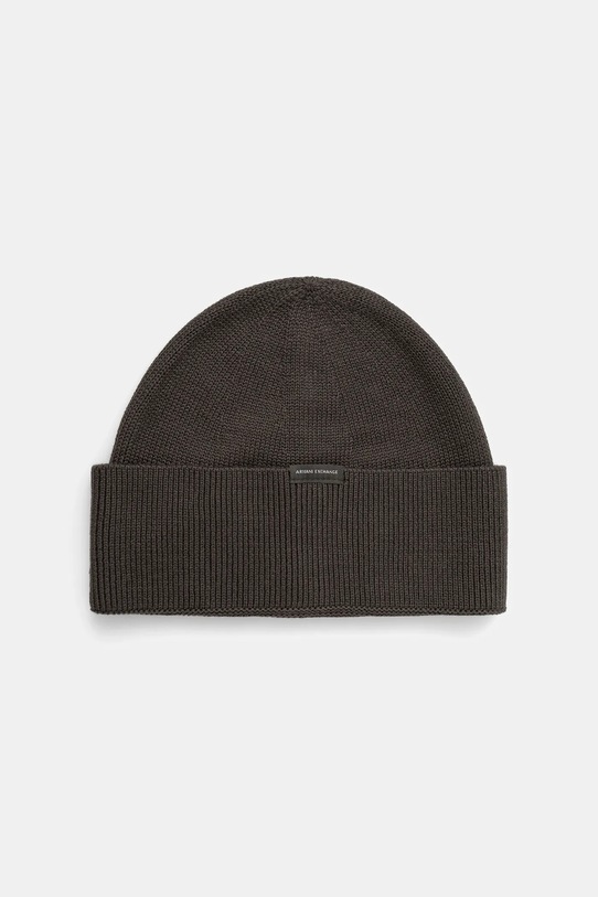 Armani Exchange căciulă din amestec de lână uni verde XM001534.AF14008