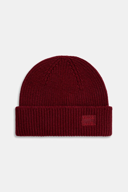 Paul Smith căciulă de lână Planet friendly burgundia M1A.383MK.T719